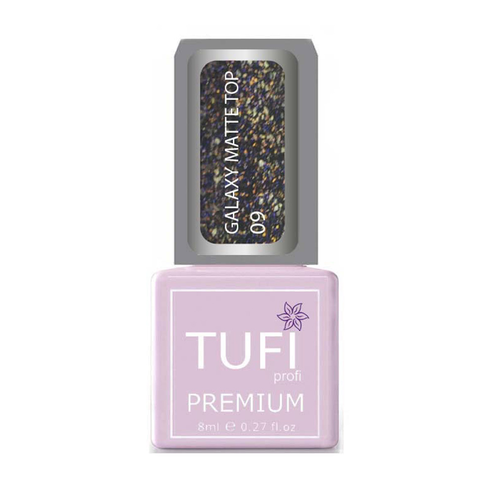 Топ для гель-лаку Tufi profi Premium Galaxy Matte Top 09 Міра, 8 мл